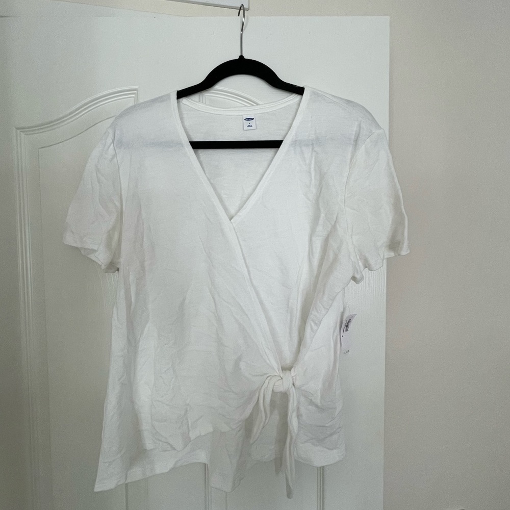Cotton wrap blouse
